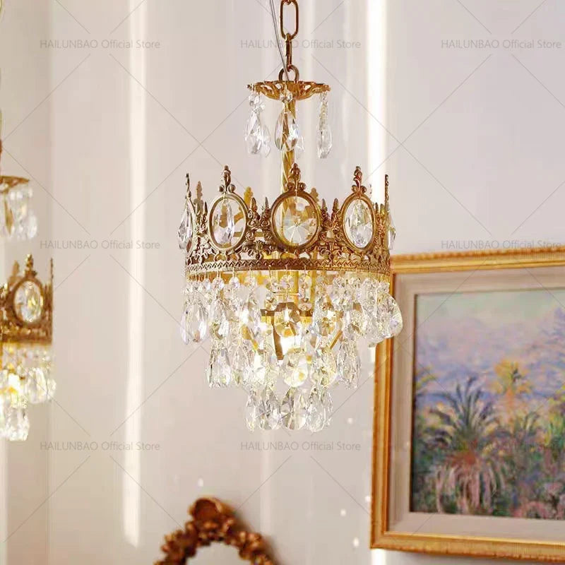 Axyaa Romantic Crystal Chandelier, Elegant Light Luxury for Living Room & Dining Room
