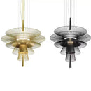 Axyaa Flying Saucer Pendant Light: Modern Minimalist Luxury Chandelier for Living Room and Restaurant.