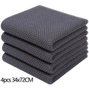 Axyaa Cotton Kitchen Towel Set - Absorbent Waffle Weave Stripe Dishcloths