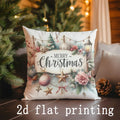 Axyaa Christmas Santa & Tree Pillow Covers - Festive Cushion Cover for Sofa, Bedroom, Car