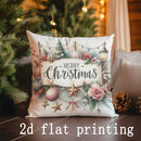 Axyaa Christmas Santa & Tree Pillow Covers - Festive Cushion Cover for Sofa, Bedroom, Car