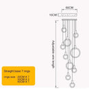 Axyaa Attic Hollow Circular Staircase Chandelier-Luxury Nordic Living Room Ceiling Pendant-Light