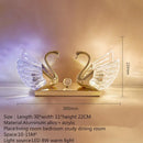 Axyaa Crystal Swan LED Desk Lamp - Elegant Home Decor Light