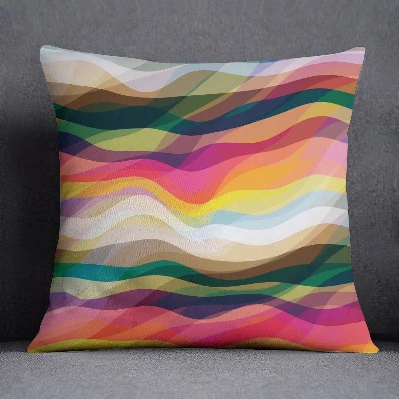 Axyaa Abstract Pillowcase: Sofa Cushion Cover for Living Room & Bedroom
