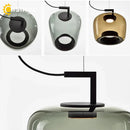 Axyaa Double Layer Glass Pendant Lamp LED Hanging Light for Home and Business Decor