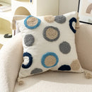 Axyaa Velvet Embroidered Tassel Pillowcase - Bohemian Style Headboard Cushion Cover