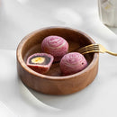 Axya Walnut Plate Square Tray Set Dishtableware Dessert Stackable Bowl