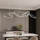 Axyaa Modern Minimalist Chrome LED Pendant Light for Dining Room and Kitchen Island