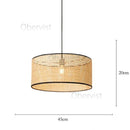 Axyaa Bamboo Woven Rattan Chandelier: Modern, Minimalist, Eastern Style Lighting
