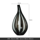 Axyaa Glass Vase: Black White Ink High End Big Belly Small Mouth Home Decor