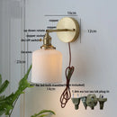 Axyaa Ceramic LED Wall Light with Knob Switch - Nordic Modern Design