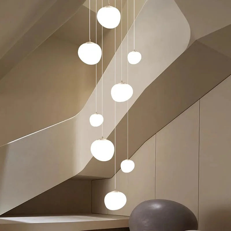 Axyaa Staircase Chandeliers Pendant Light Lamps, Modern Home Decor LED Lights for Living Room