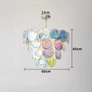 Axyaa Glass Chandeliers: Round LED Vintage Pendant Light for Dining Room & Kitchen