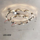 Circular Crystal Ceiling Light by Axyaa - Luxurious Living Room Decor