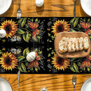 Axyaa Sunflower Silhouette Table Runner: Rustic Wedding Party & Home Decor