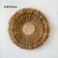 Rattan Grass Weaving Wall Decor, Moroccan Style, Axyaa Livingroom Bedroom Background