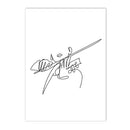 Axyaa Nordic Piano Music Notes Wall Art Poster - Black White Canvas Print