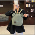 Axyaa Kids Plush Teddy Bear Backpack Children's Small Bear Ear Fashion Bag