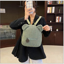 Axyaa Kids Plush Teddy Bear Backpack Children's Small Bear Ear Fashion Bag