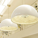 Axyaa Modern Resin Pendant Lamp, Designer LED Hanging Light for Dining Table, Bedroom, Living Room