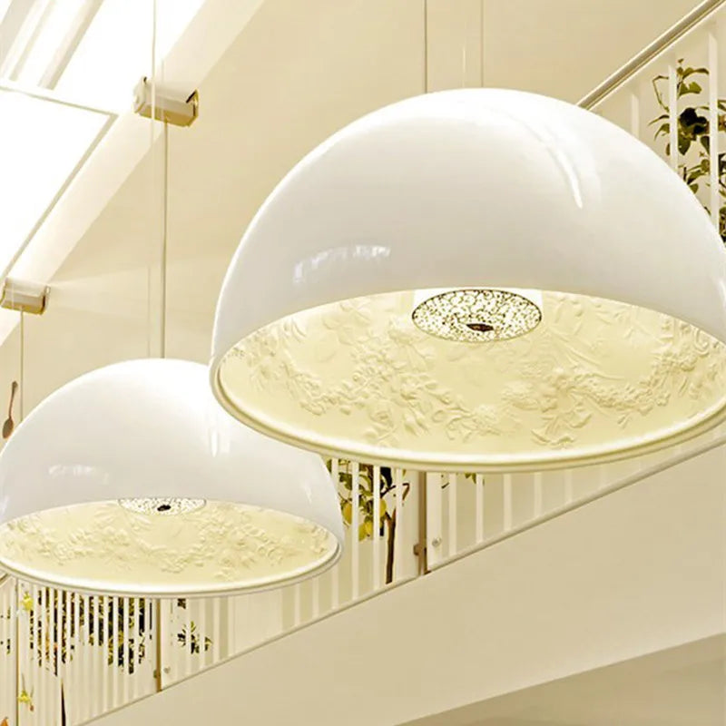 Axyaa Modern Resin Pendant Lamp, Designer LED Hanging Light for Dining Table, Bedroom, Living Room