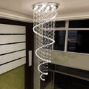 Axyaa Luxury K9 Crystal Chandelier for Double Staircase Living Room