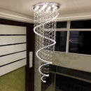 Axyaa Luxury K9 Crystal Chandelier Modern LED Villa Double Staircase Lighting for Living Room
