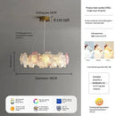 Axyaa Luxury Glass Crystal Chandelier for Living Room, Bedroom, and Study