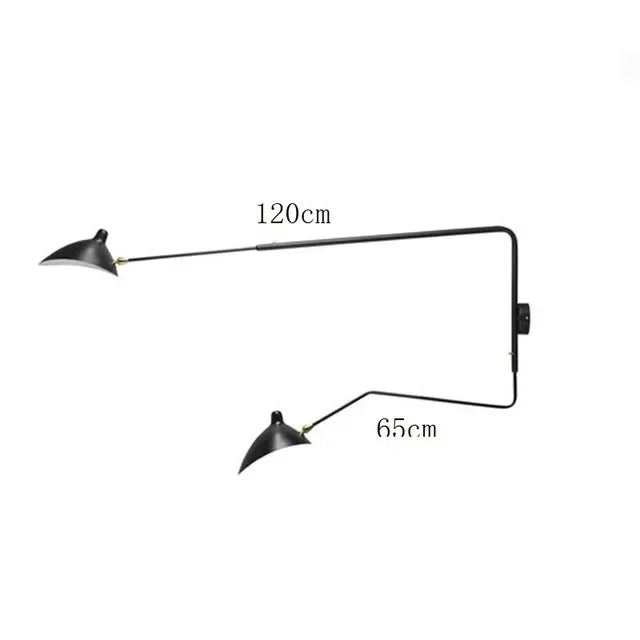 Axyaa Nordic LED Wall Light with Adjustable Long Arm for Living Room & Bedroom