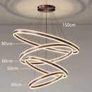 Axyaa Crystal Chandelier Stair Pendant Living Room Lighting