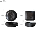 Axyaa Ceramic Seasoning Dish: Dip, Soy Sauce, Vinegar, Appetizer Plate, Sushi Plate