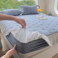 Axyaa Embroidery Floral Mattress Cover Thicken Lace Quilted Bed Cover Queen/King Sizes