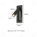 Axyaa LED Reading Wall Lamp with Adjustable Angle and Switch for Bedroom and Hotel Room