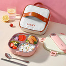 Axyaa Stainless Steel Divided Lunch Box Set - Cute & Heatable, Large Capacity