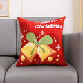 Embroidered Santa Deer Snowflake Pillow Cover 45x45cm for Sofa Bed by Axyaa