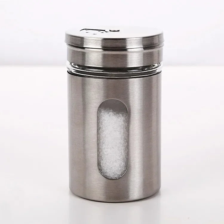 Axyaa Stainless Steel Spice Shaker Seasoning Pot Rotating Kitchen Gadget