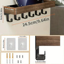 Axyaa Wall Mounted Shelf with Key Holder - Nordic Style Wooden Organizer