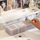 Axyaa Kpop Photocard Storage Box - Transparent Organizer Bucket for Idol Picture Cards