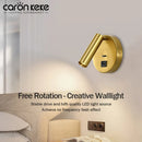 Axyaa LED Wall Lamp with Switch for Bedroom Hotel Decor