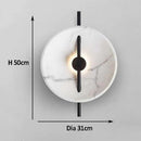 Axyaa Nordic Marble LED Wall Sconce: Elegant Living Room & Bedroom Décor
