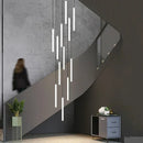 Axyaa Modern Luxury Stair LED Chandelier Pendant Light Minimalism Acrylic Droplight