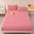 Axyaa Fluffy Plush Winter Fitted Sheet - Solid Color Velvet Warmth Bed Cover