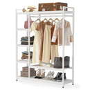 Axyaa 6-Tier Clothes Closet Organizer with Hanging Rod and Shelves