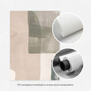 Axyaa Neutral Pink & Green Abstract Modern Wall Art Set