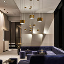 Axyaa Modern Aluminum LED Pendant Light with Dimming Remote Control