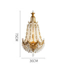 Axyaa Antique Brass Crystal Wall Light Sconce Vintage Metal Retro Style