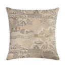 Axyaa Pine Flower Linen Pillow Cover - 45x45cm