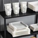 Axya Flora 30-Piece White Porcelain Dinner Set for 6 Person