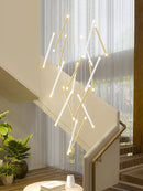 Axyaa Modern Round Tube LED Chandelier for Home Interior Lighting