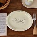 Axyaa Cream Star Cat Ins Wind Illustration Disc High Value Fruit Salad Breakfast Plate
